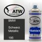 Preview: BMW, Schwarz Metallic, 195: 400ml Sprühdose, von ATW Autoteile West.